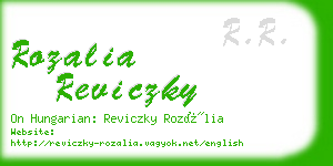 rozalia reviczky business card